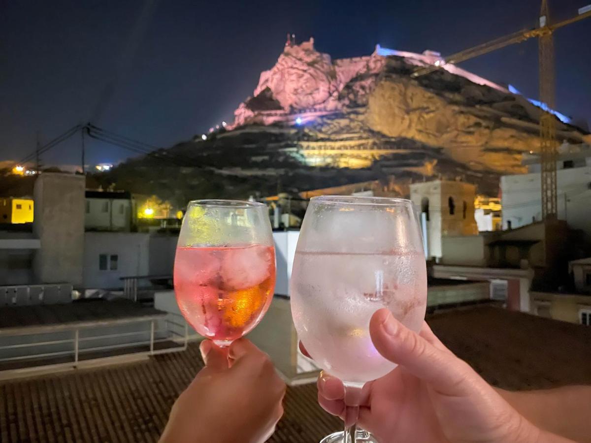 La Terraza. Vistas Al Castillo A 1 Min. De La Playa Alicante Dış mekan fotoğraf