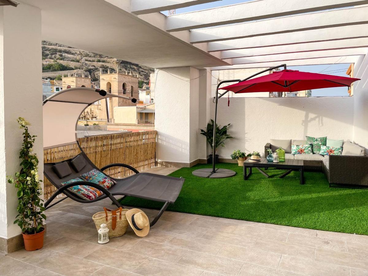La Terraza. Vistas Al Castillo A 1 Min. De La Playa Alicante Dış mekan fotoğraf
